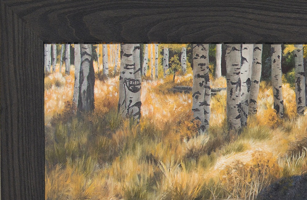 along an autumn path   corner frame with original   new