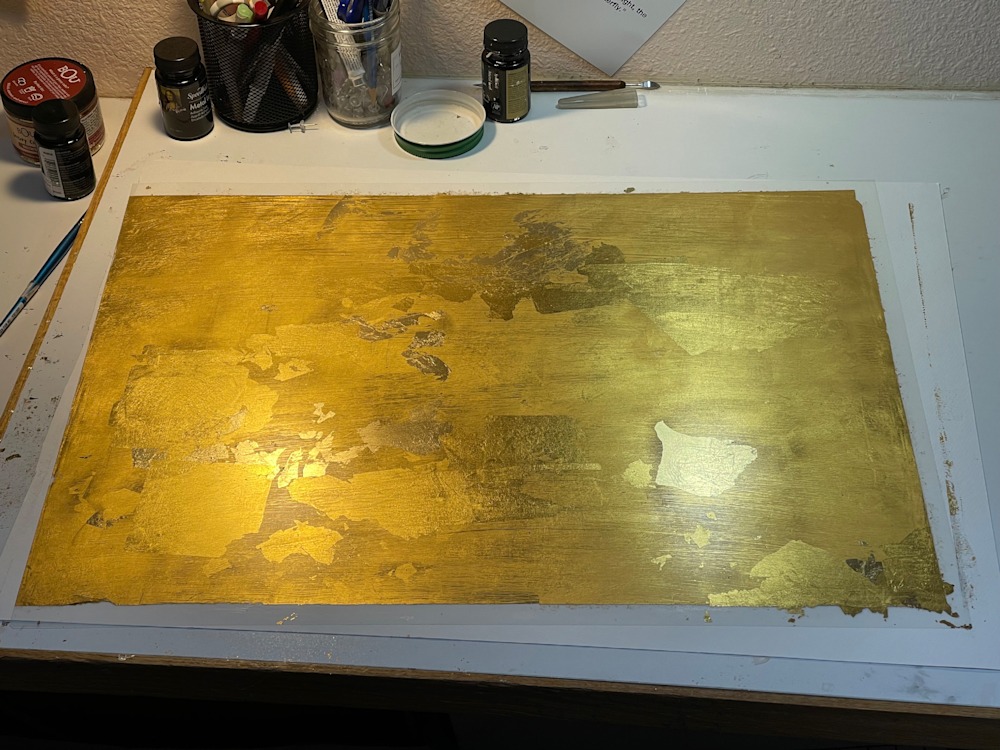 Process solid gold closeup