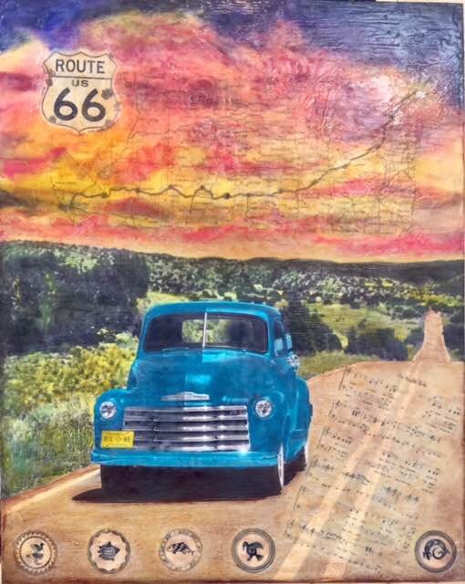 route 66 truck map sky get your kicks