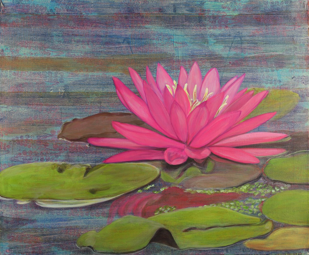 Lorelle Carr   Lotus and Lilly 20 x 24,  Pads $820