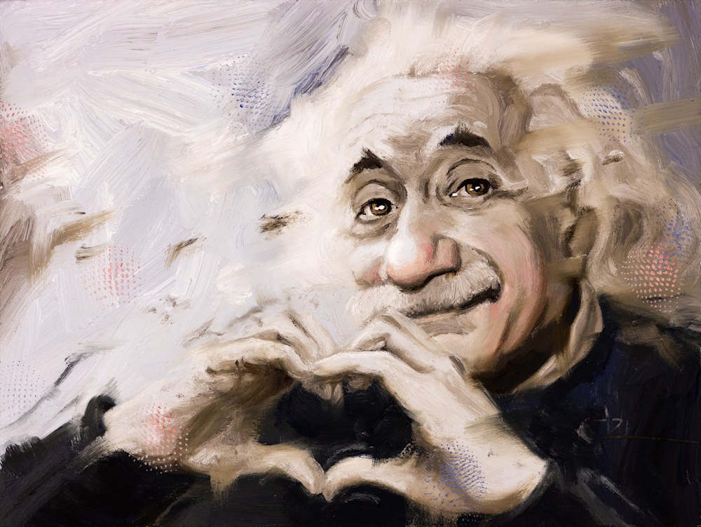 20230125 Albert Einstein Heart Hands RichWilkie