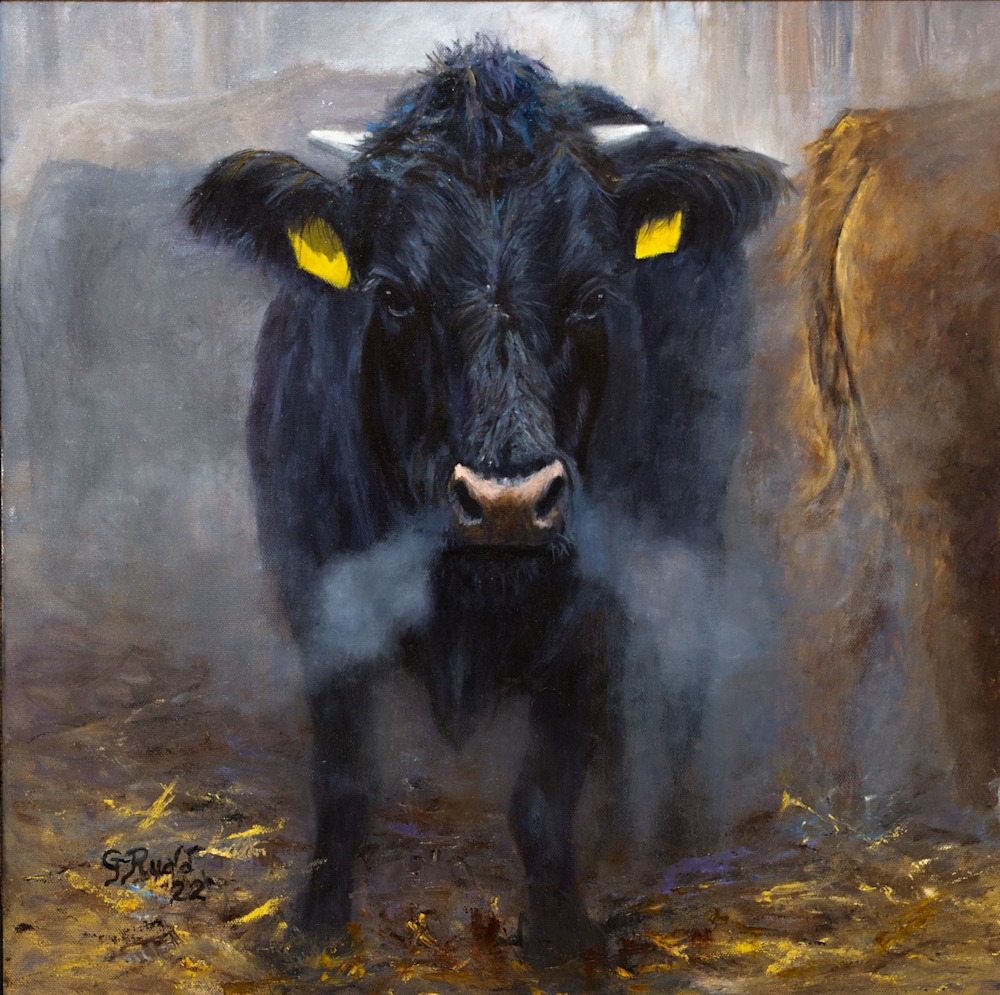 Gloria Rudd   oil, Steam Room Moderator, 20 x 20, $575