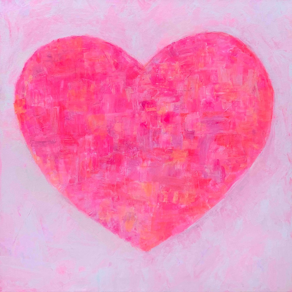 Pink Heart of a warrior for original (not for print)