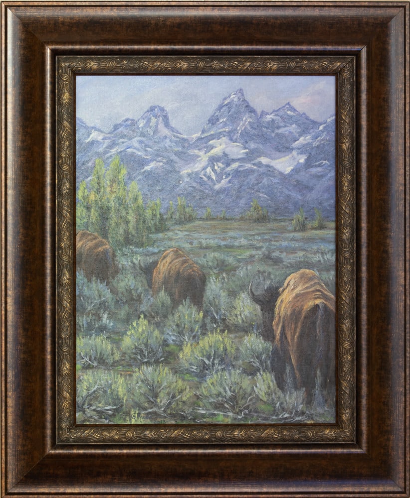 Gloria Rudd   Oil, Teton Spring, 16x20, w frame, $725