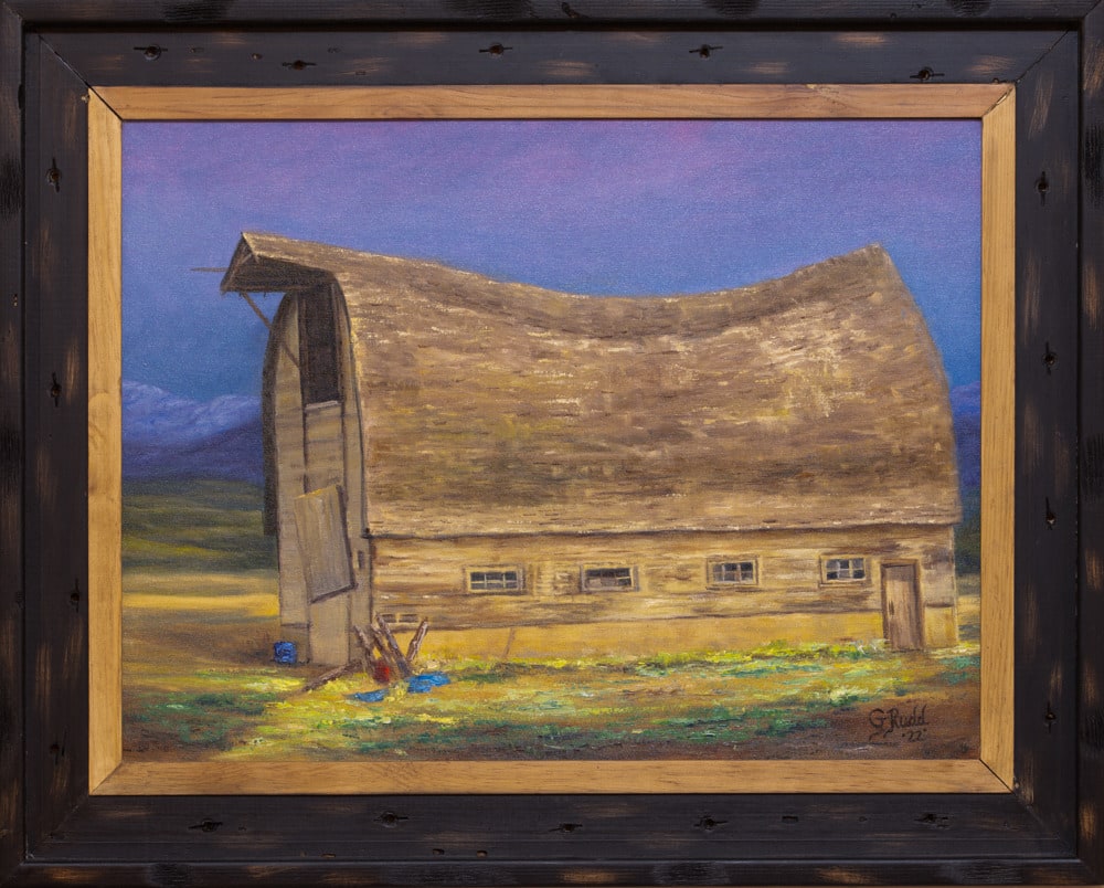 Gloria Rudd   Oil, Fairview Barn, 18x24, w frame, $650