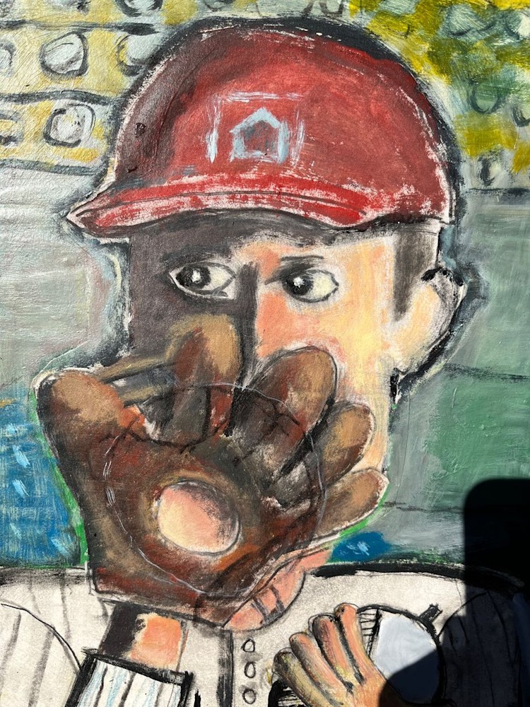 detail Baseball Player in the Kingdom of Left Field