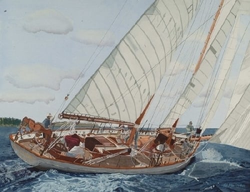 wooden boat 30x22 $990