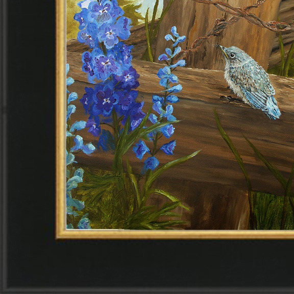 bluebird with corner frame