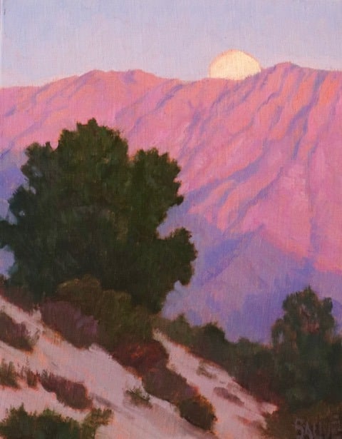 Moonrise Over the San Jacinto Mountains