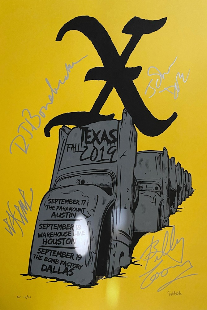 X gig poster autographed 2