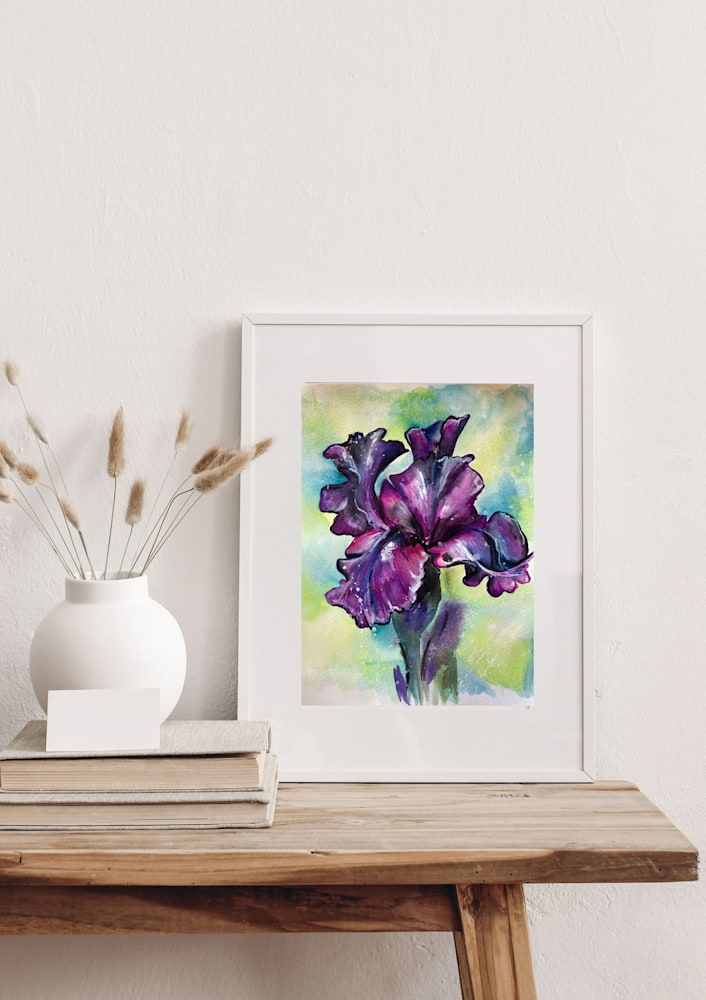 purple irist framed