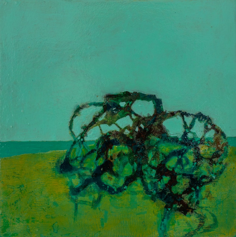 Jill Valliere   Verde Vista 5x5 diptych $750 panel 2