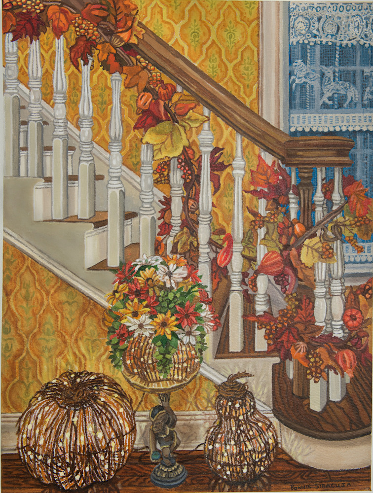 Bonnie Siracusa   Autumn Hues Acrylics on canvas  24 x 18   $3,000