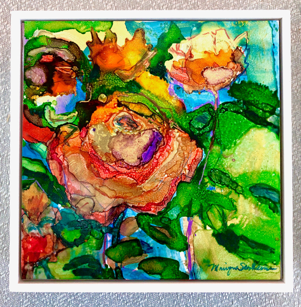 Crown of Glory 7, alcohol ink, 6x6