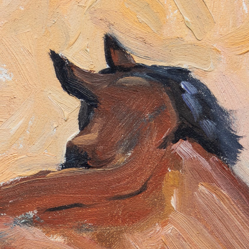 Pony Nap Time 6x6 Detail