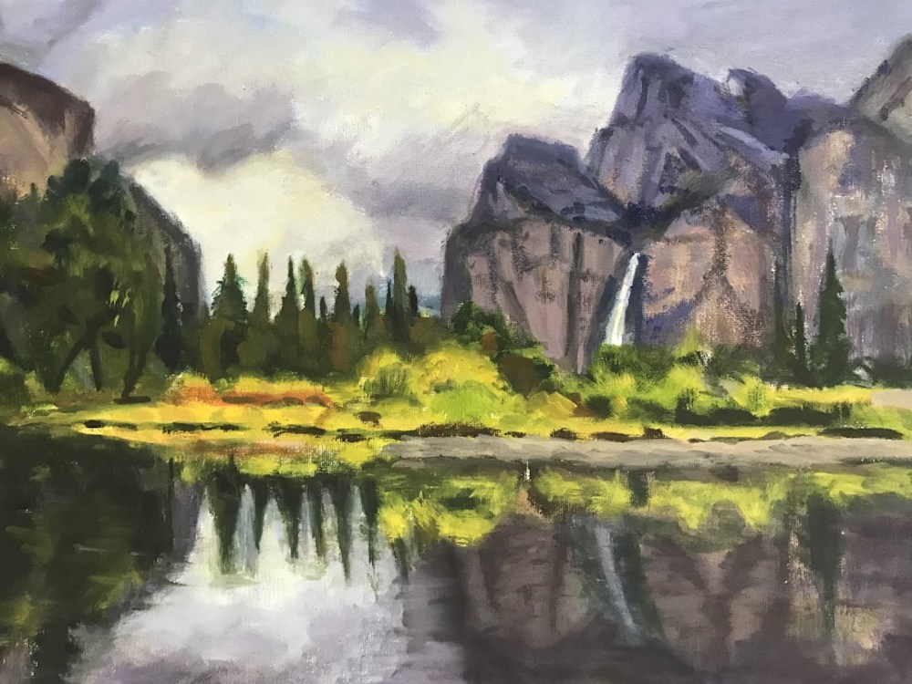 Painting Yosemite Cloudy day