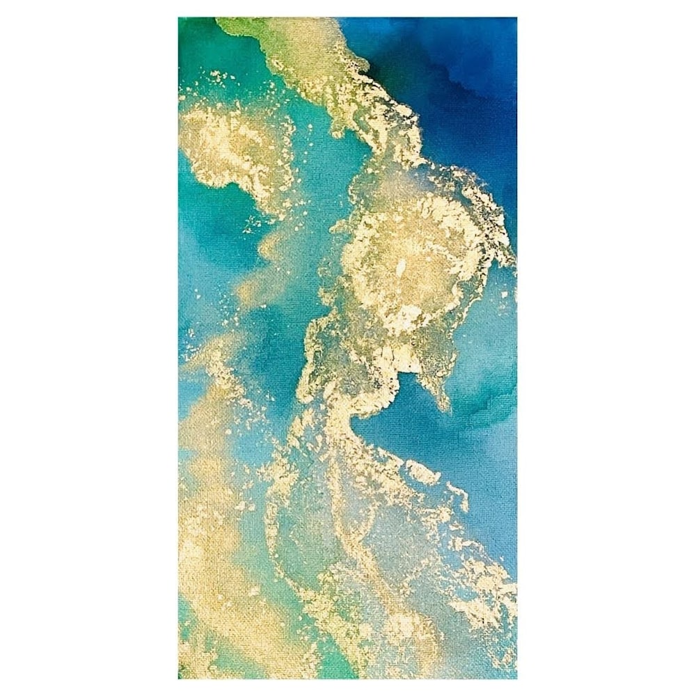 Green & Blue Ink art  mini