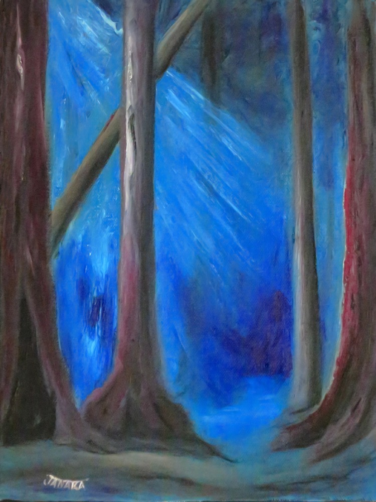 a light in the forest9x12 2023