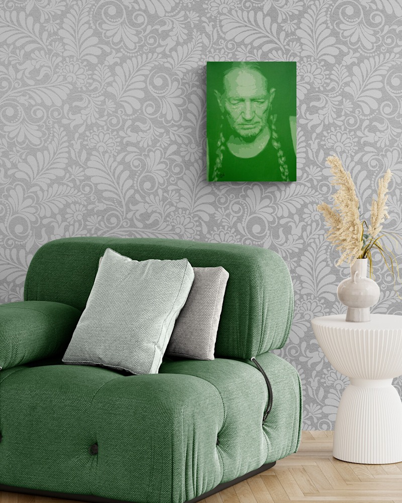 Insitu Willie Nelson Painting Living Room