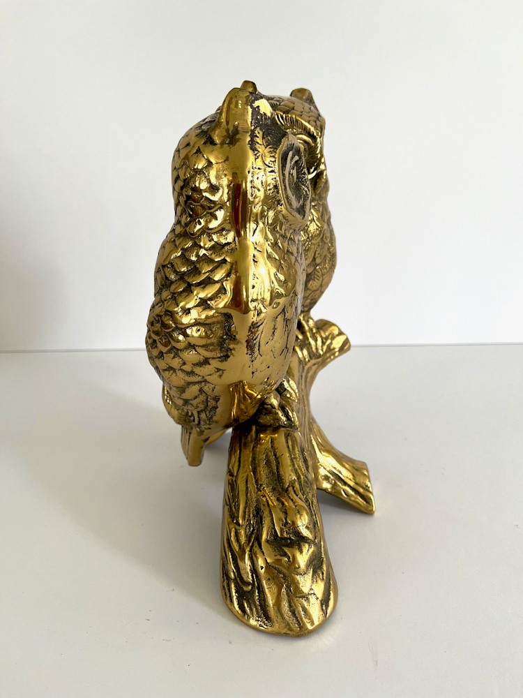 Lg Owl Brass Sculpt13 Simone Maher