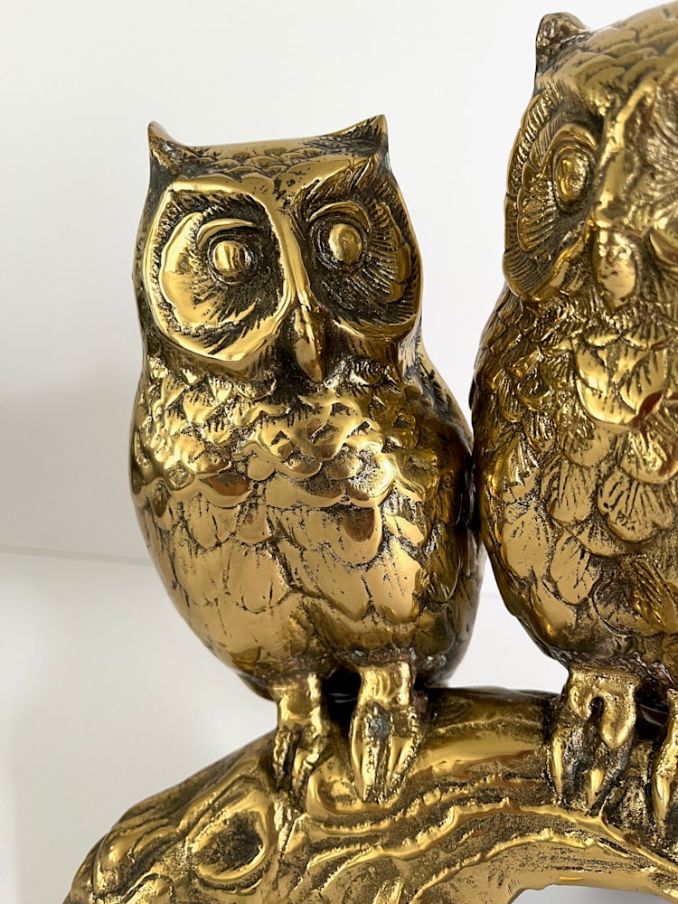 Lg Owl Brass Sculpt6 Simone Maher