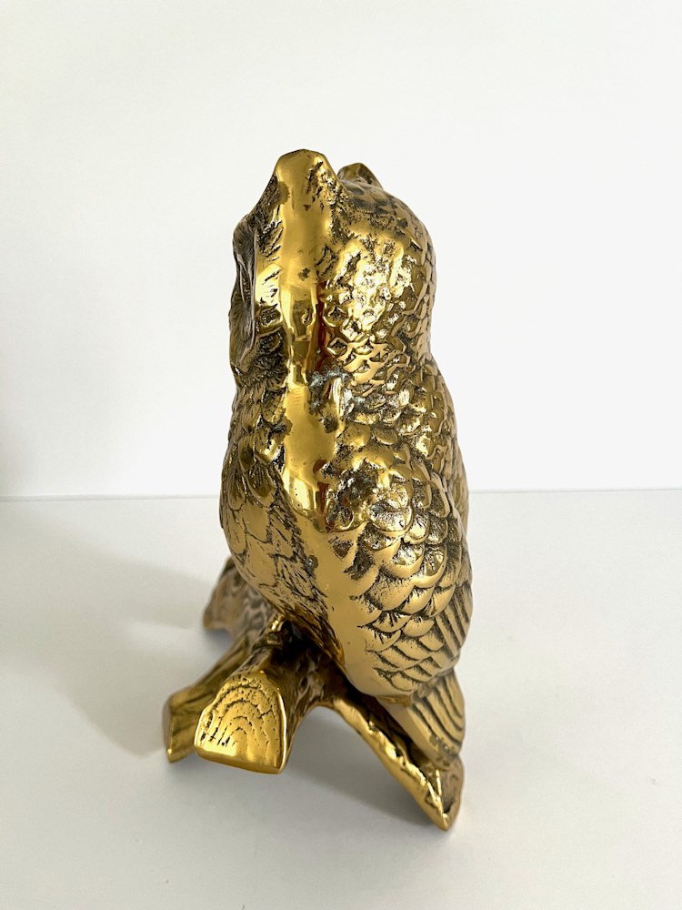 Lg Owl Brass Sculpt19 Simone Maher