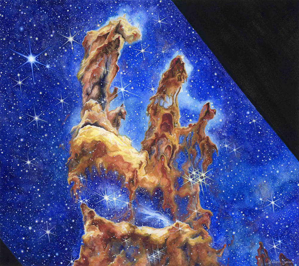 Pillars Of Creation, Original Painting Art Allison Spicer Quarky