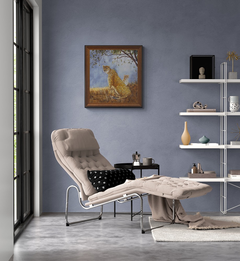 Chaise lounger in modern living room
