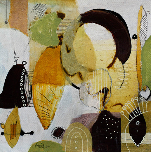 Doodles 1 HMartin MixedMedia 8x8 2023 Web