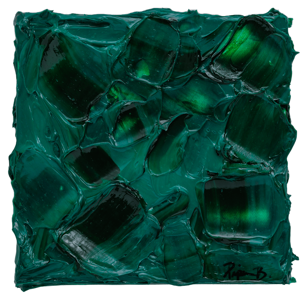 8x8 Green Block, Acrylic