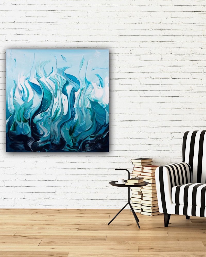 Tumultuous sea living room