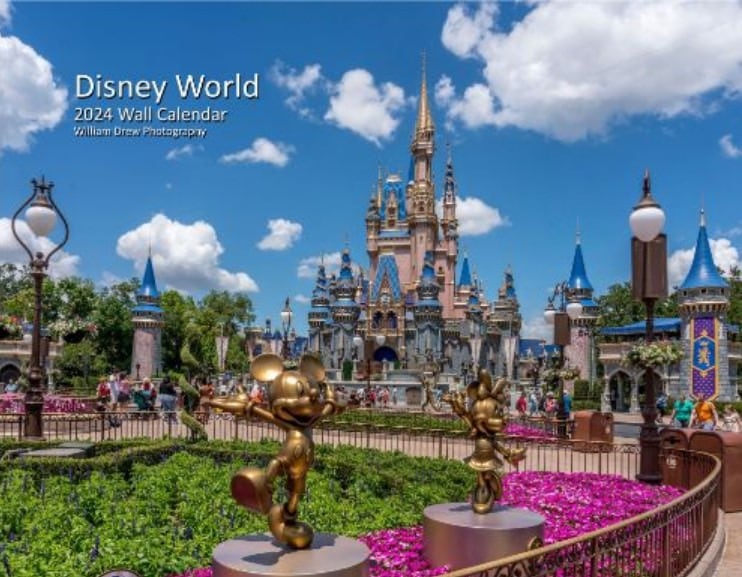 Walt Disney World 2024 Attraction Poster Calendar Featuring the