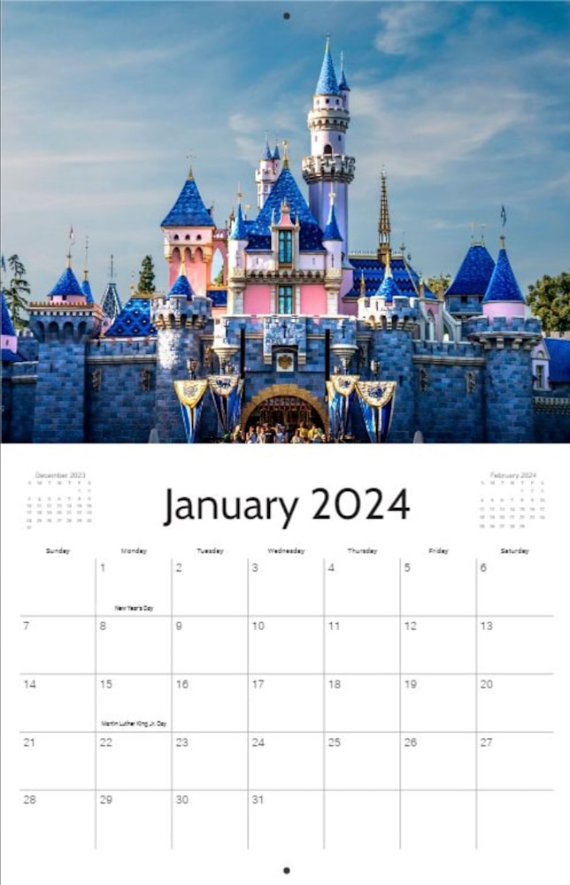 Disneyland Wall Calendar 2024 Disneyland Art William Drew Photography