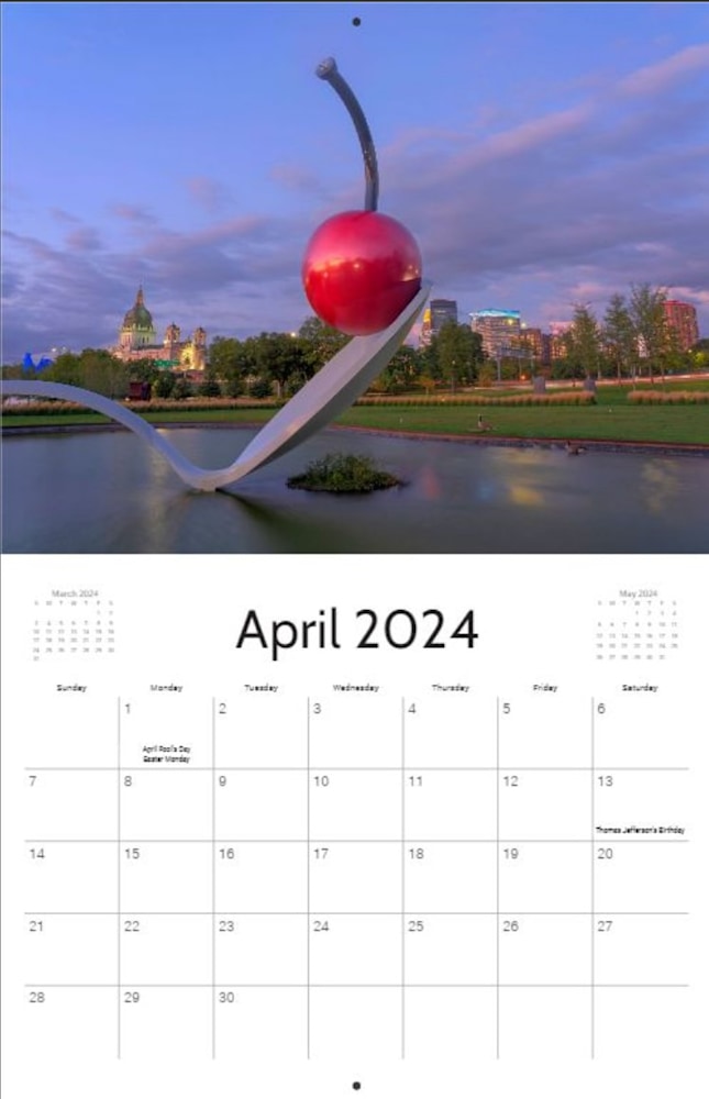 Minneapolis Wall Calendar 2024 Minneapolis Art William Drew Photography