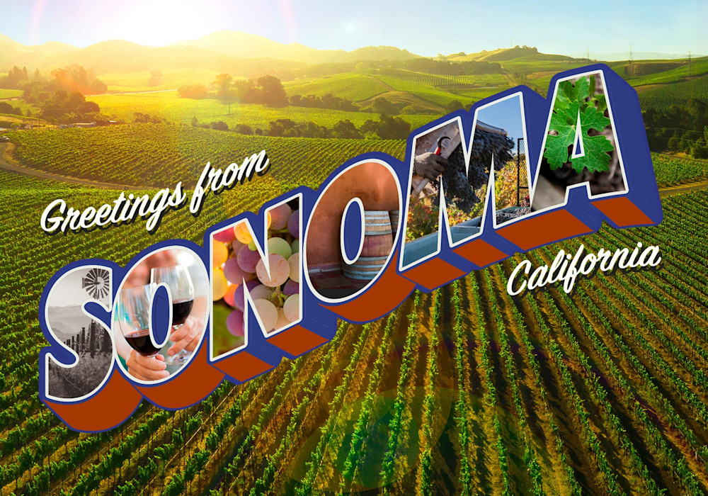 Greetings from Sonoma card front 2