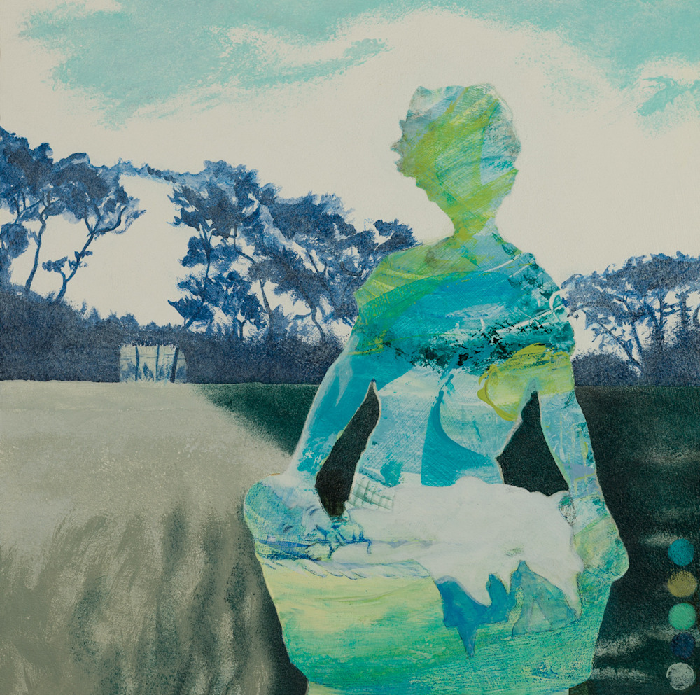 With Growing Warmth Jill Hobson Mixed Watermedia On Panel 12 x 12 x 1