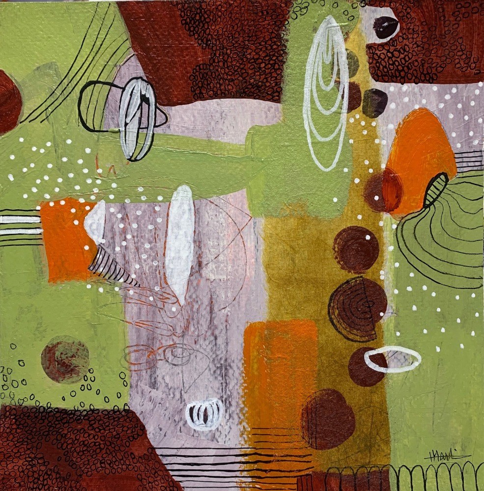 Doodles 9 HMartin MixedMedia 8x8 2023