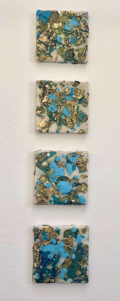 Blue Foil Coasters All 4x4 $170
