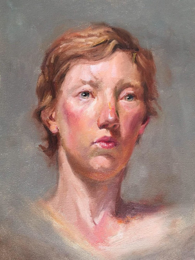 OilOnCanvas PortraitOfAWoman 14x11 sold HelenYangMFA