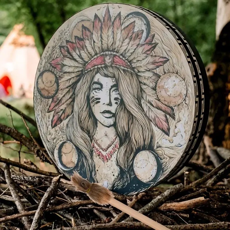 Native Woman Drum 2