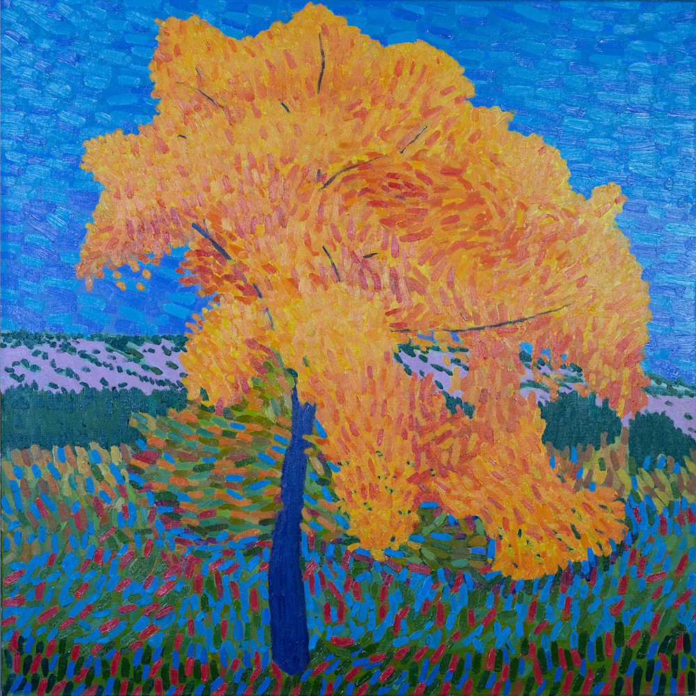 3 Fall Colors 36x36 (gold tree) 2K