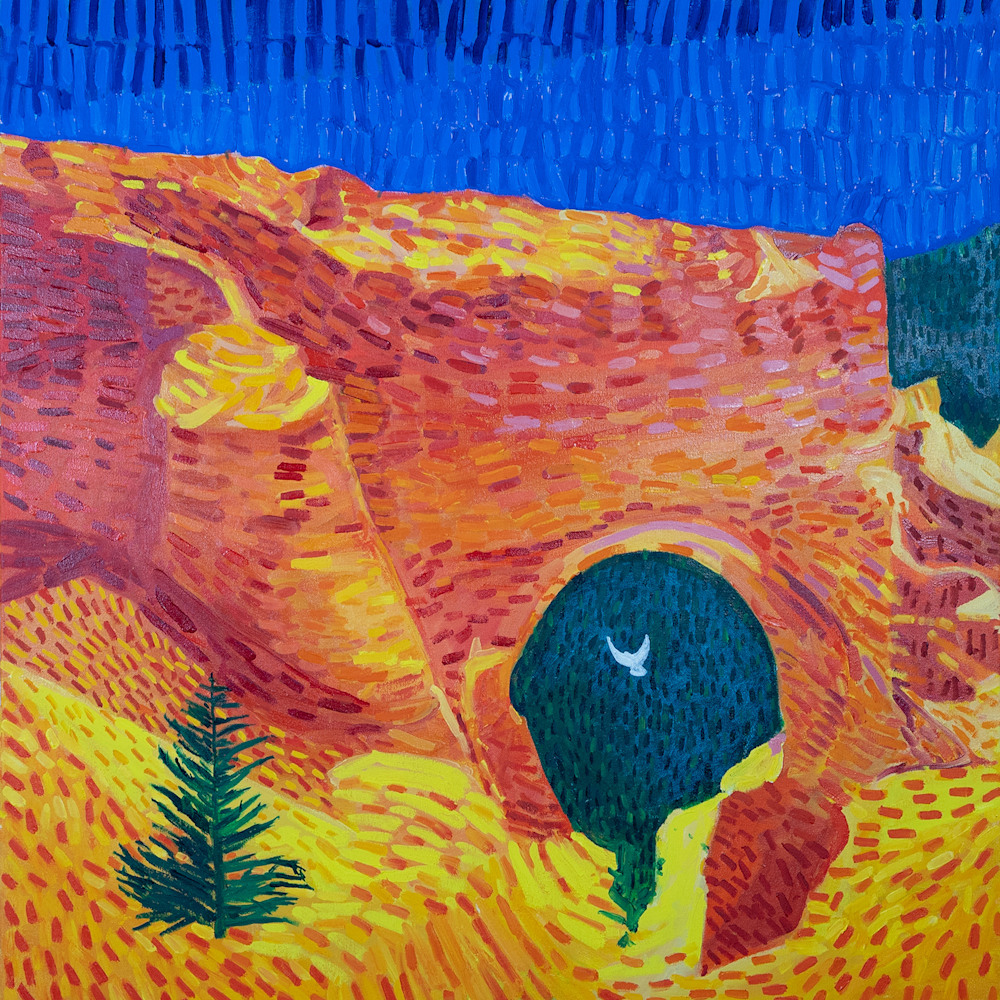 20 Blazing Bryce Canyon with arch 36x36  2K