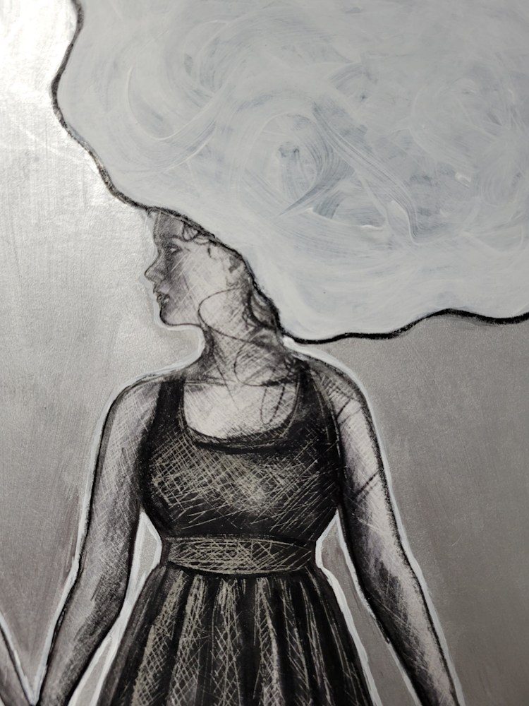 2023 Doppelganger head in clouds 16x20 Mays Mayhew (5)