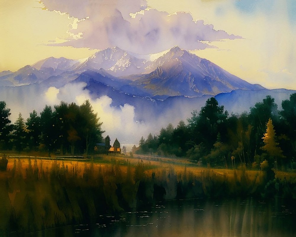 Mount Sopris from the Pond 8X10@300