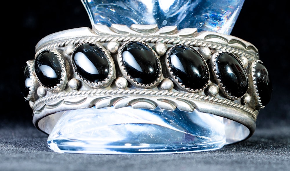 black onyx sterling bracelet 0785