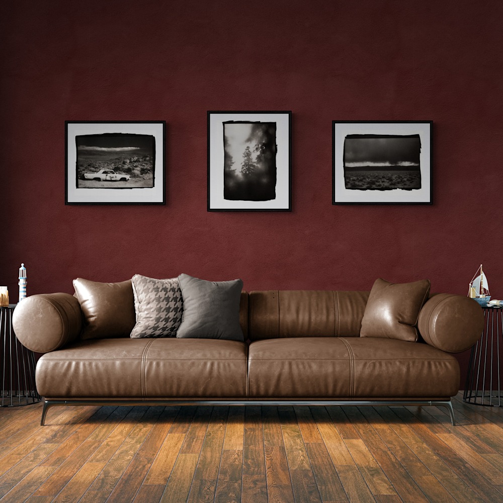 Living room with large leather sofa(2)