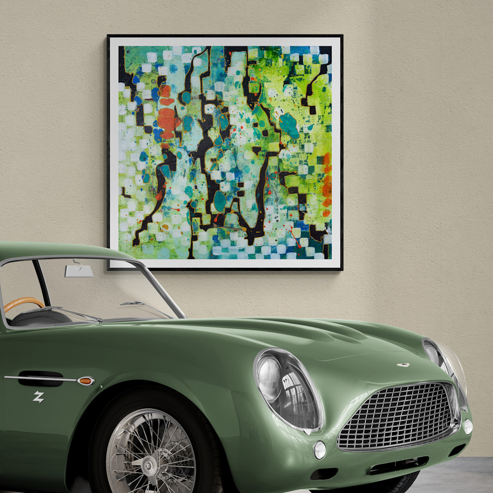 Classic car in showroom