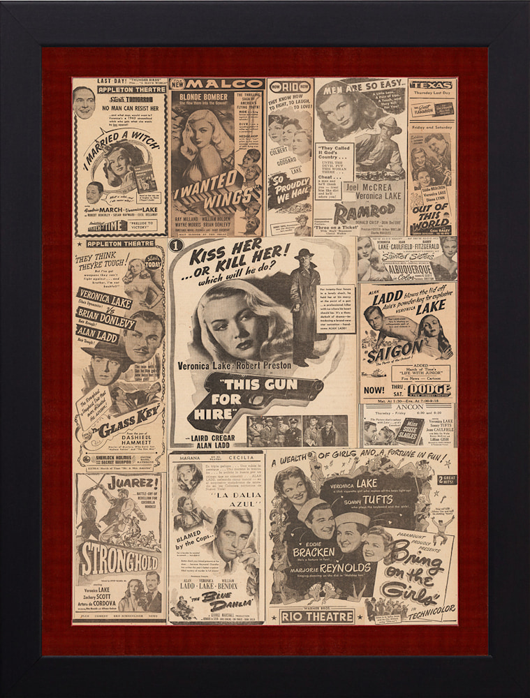 Jeff Gurwood Veronica Lake Framed