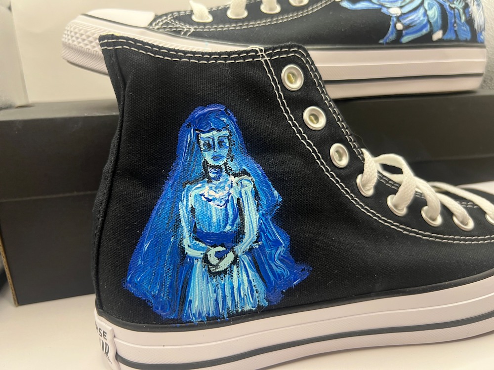 Haunted Mansion Wallpaper Women's Hightop Canvas Shoes, Sneakers, 2024 Converse