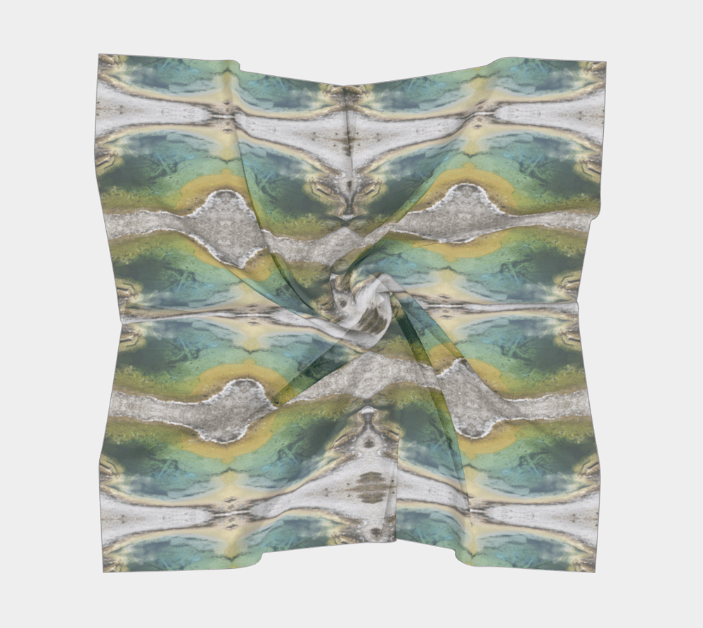Yellowstone Teals Square Scarf